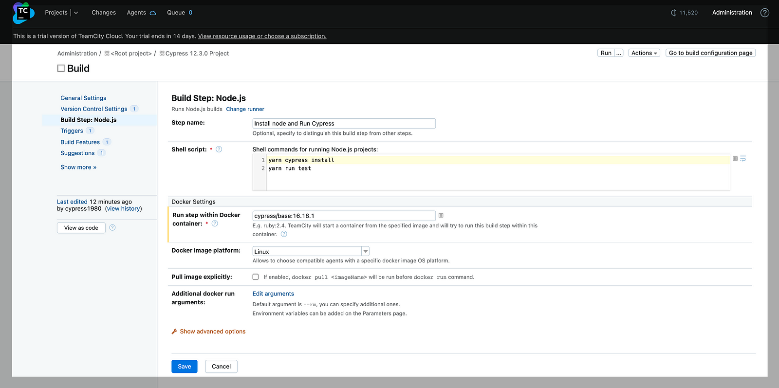 How to Run Cypress Test Cases in CI/CD TeamCity? - QA Automation Labs